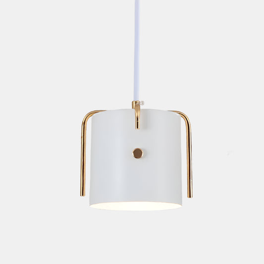 Enkel LED Pendellampe med Farverigt Design Hængelamper Tech Butik Hvid ét hoved