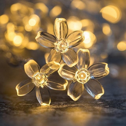 Magiske LED Lyskæder til Indendørs og Udendørs Dekoration Lighting Tech Butik Blomster Varm hvid Batteri-5M 50 LED'er