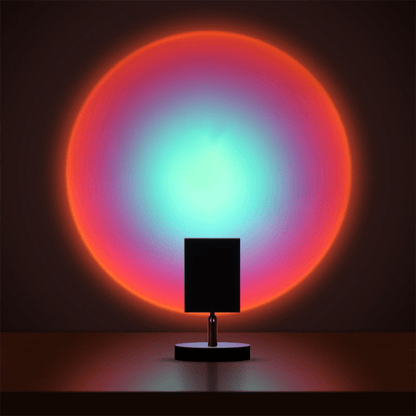 Retro Sunset Bordlampe Lamp Tech Butik Blå 12cm × 20cm