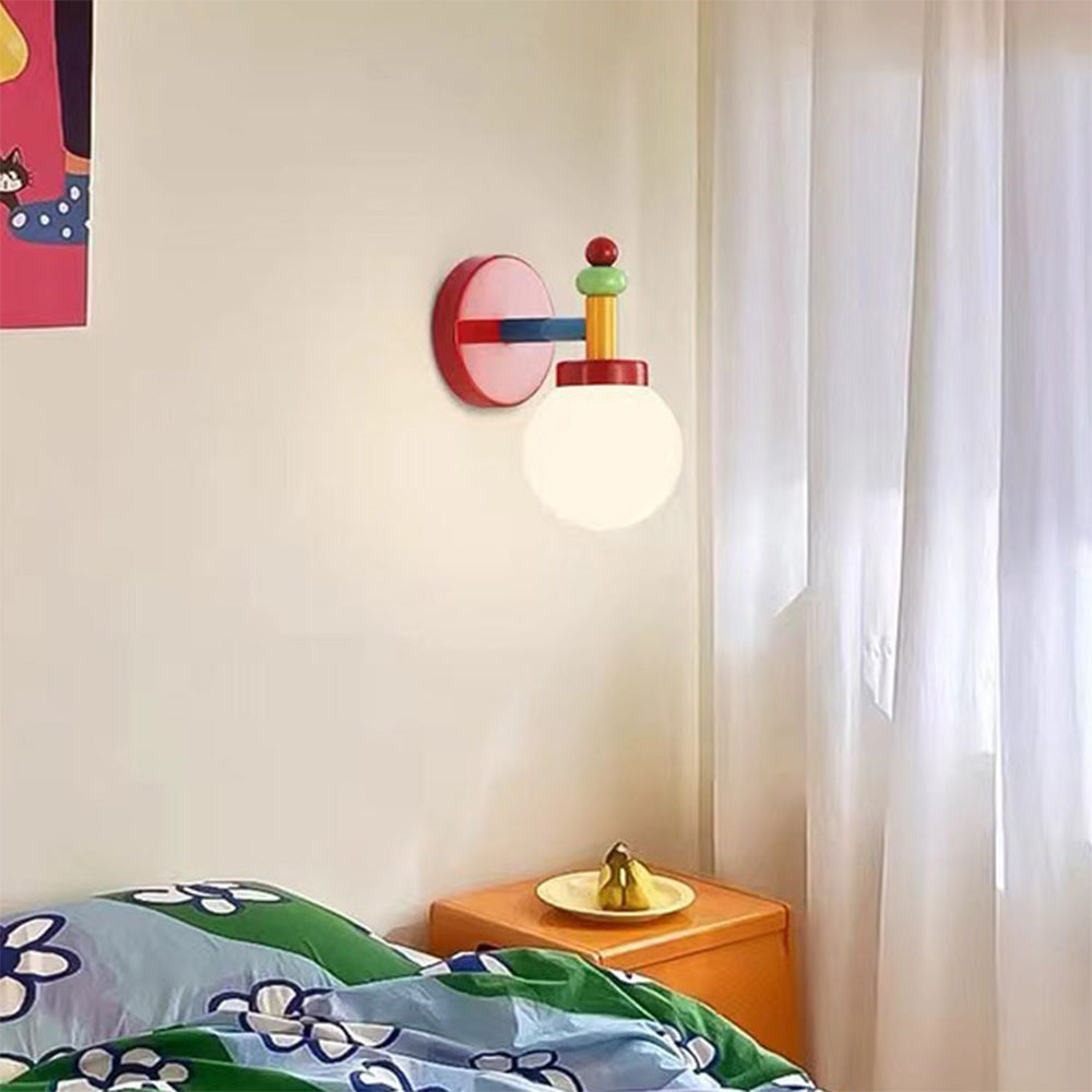 Farverig Glas Væglampe med Moderne Udtryk Børnelamper Tech Butik