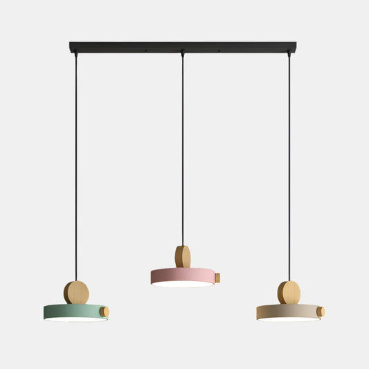 Farverig Mini Loftlampe med Trædetalje Hængelamper Tech Butik Grøn