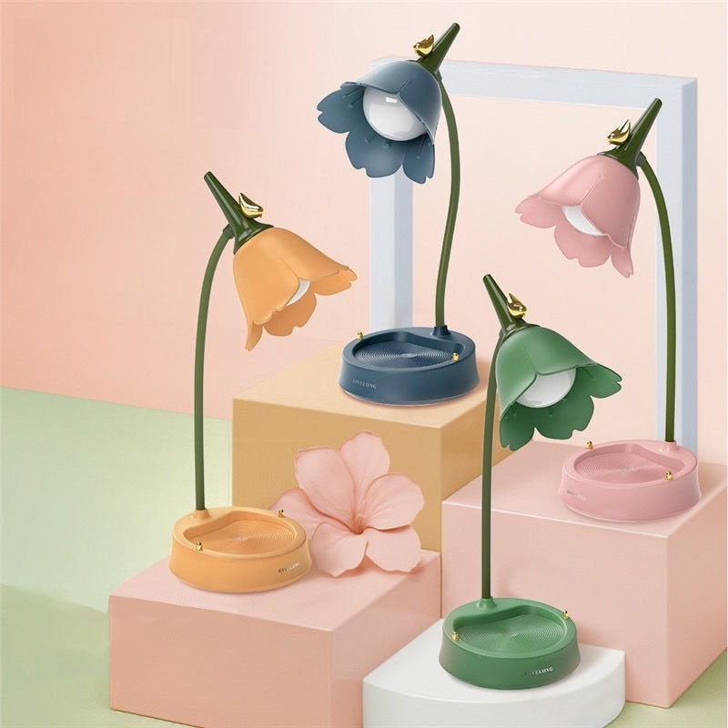 Minimalistisk Blomsterdesign Bordlampe – Legesyg Blomsterformet LED-lampe til Sengebord & Skrivebord Belysning Tech Butik