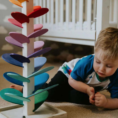 Farverig Træ-Kuglebane til Sjov og Lærerig Leg Toy Tech Butik