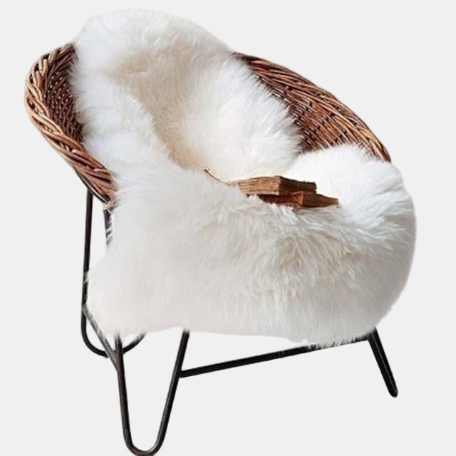 Hvid Fuskepels Fåreskind Tæppe – Blød Luksus til Alle Rum Fåreskind Tæppe Tech Butik Medium