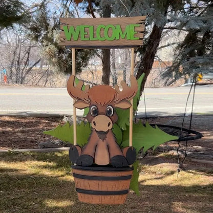 Finurlig Dyre Vindspinner til Havehygge Dekoration Tech Butik Elg