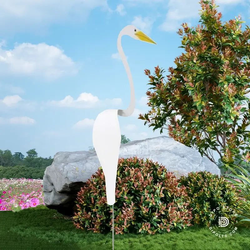 Finurlig Flamingo Vindspinner til Haven Dekoration Tech Butik Hvid