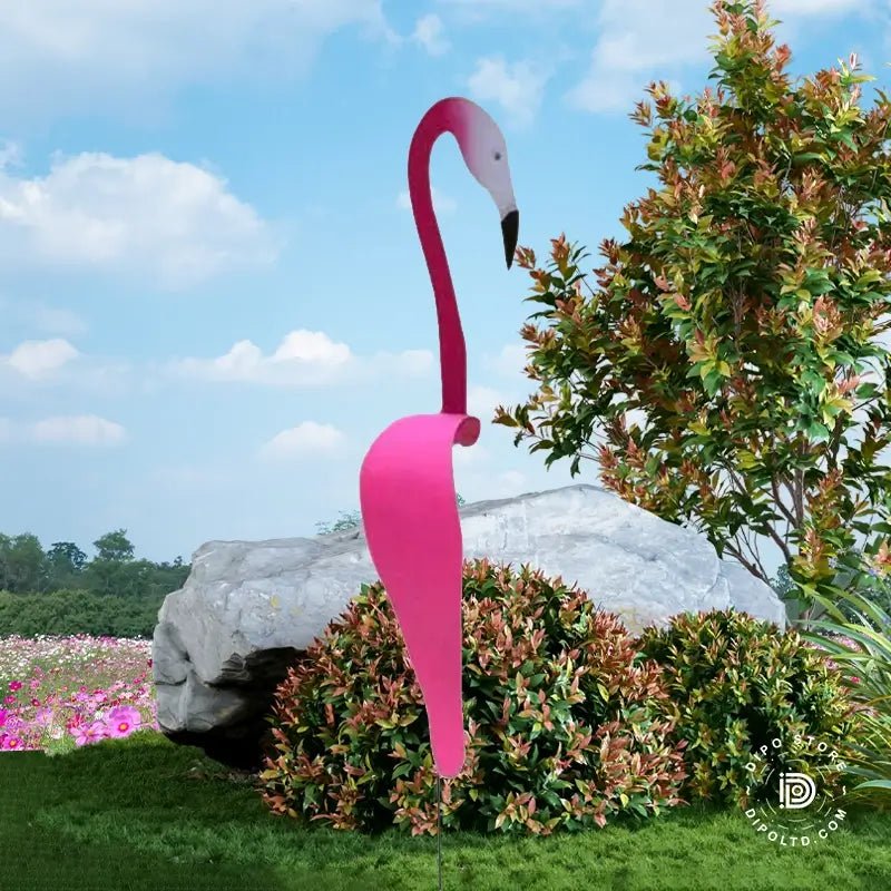 Finurlig Flamingo Vindspinner til Haven Dekoration Tech Butik Mørk Pink
