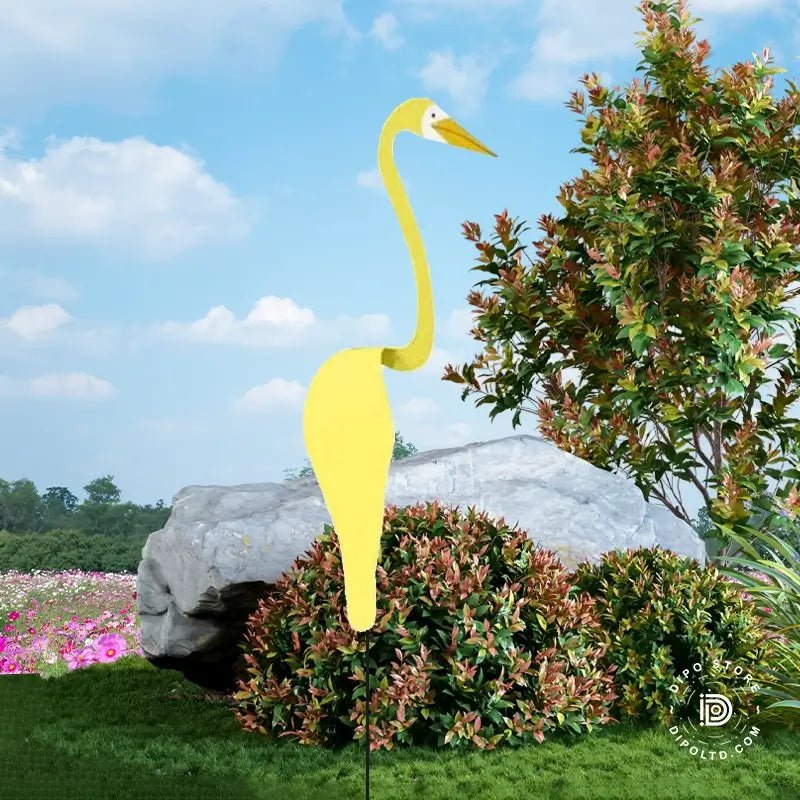 Finurlig Flamingo Vindspinner til Haven Dekoration Tech Butik Gul