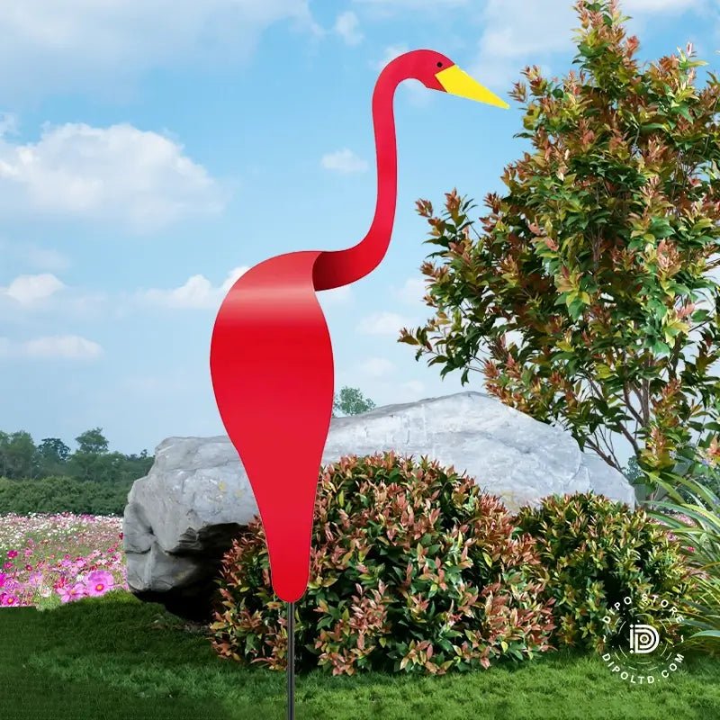 Finurlig Flamingo Vindspinner til Haven Dekoration Tech Butik Rød
