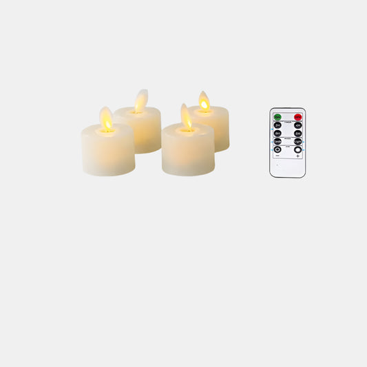 Flammeløs LED Fyrfadslys til Sikker Dekorativ Belysning Stemningsbelysning Tech Butik 4 stk.