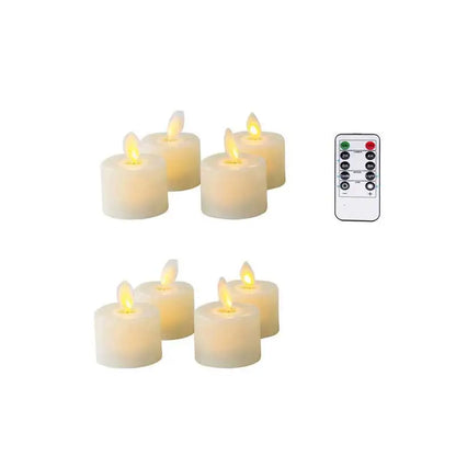 Flammeløs LED Fyrfadslys til Sikker Dekorativ Belysning Stemningsbelysning Tech Butik 8 stk.
