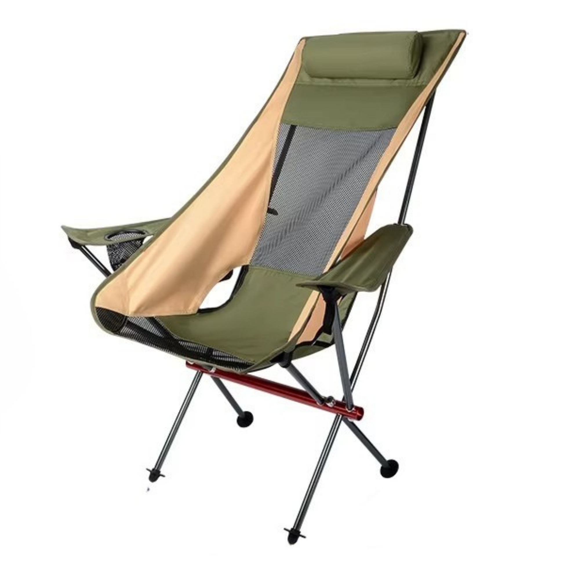 Sammenklappelig Udendørs Campingstol – Let at Medbringe Campingstole Tech Butik Beige