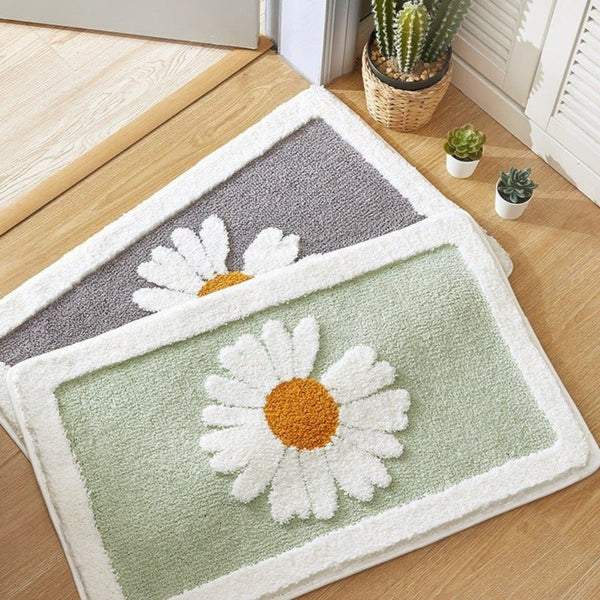 Blomstret Bademåtte – Skridsikker, Blød og Komfortabel til Daglig Brug Bathroom Accessories Tech Butik