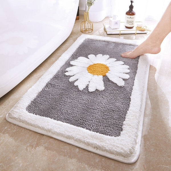 Blomstret Bademåtte – Skridsikker, Blød og Komfortabel til Daglig Brug Bathroom Accessories Tech Butik