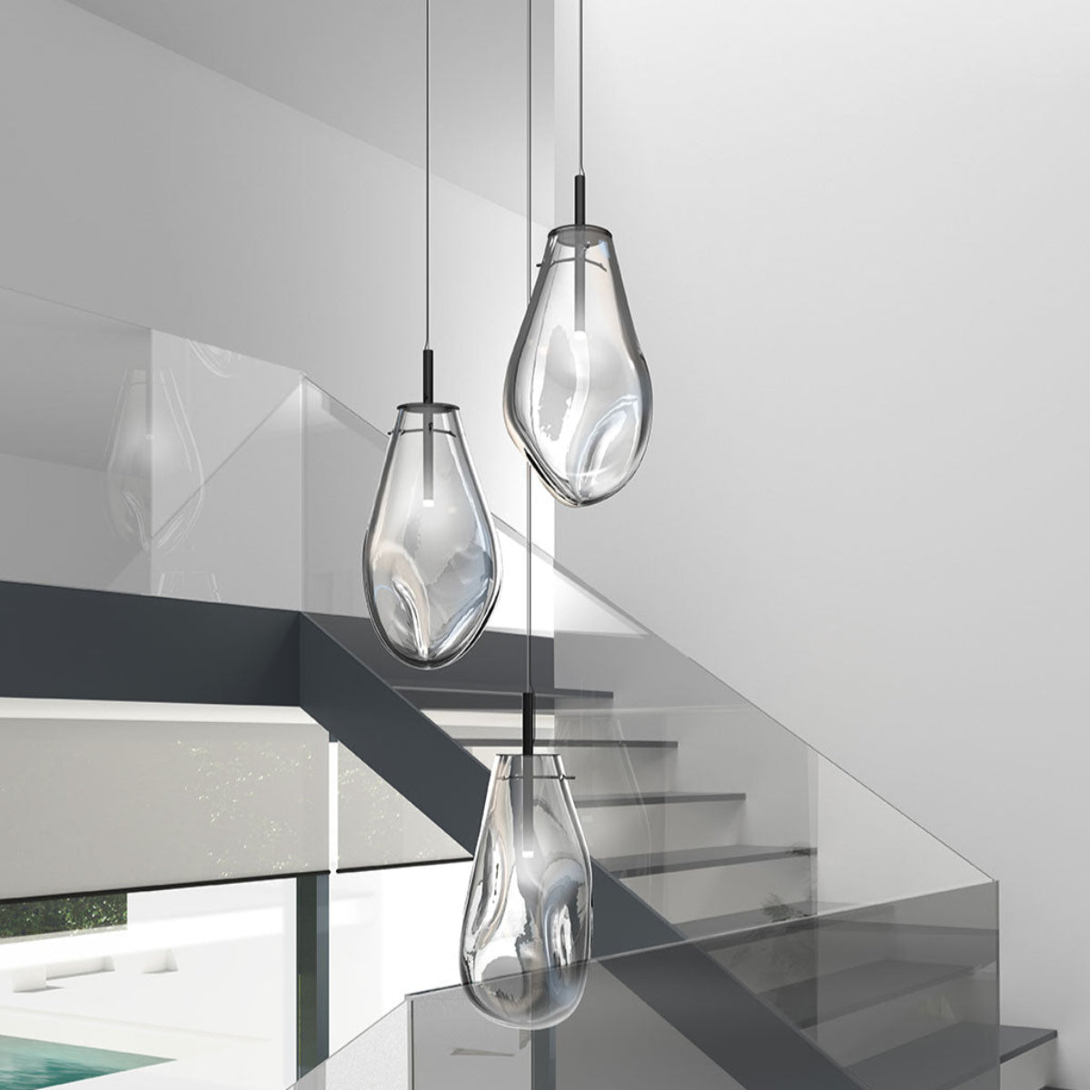 Flydende Inspireret Pendellampe med Moderne Design Pendellampe Tech Butik