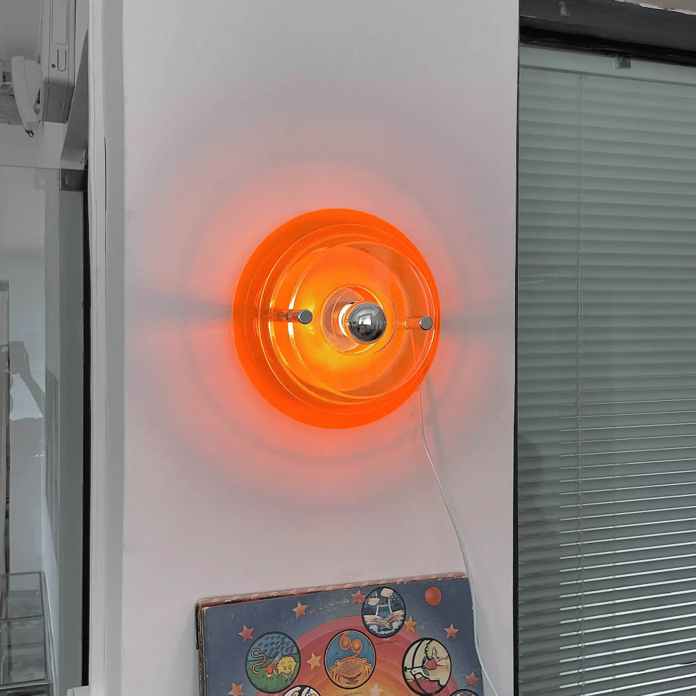 Flyvende Tallerken Inspireret Væglampe med Ambiente Lys Væglampe Tech Butik Orange