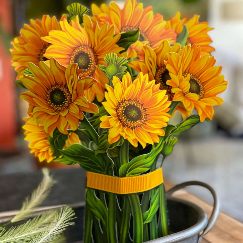 Forever Flower Bouquet 3D blomsterhilsen med kort Blomsterbuket Tech Butik