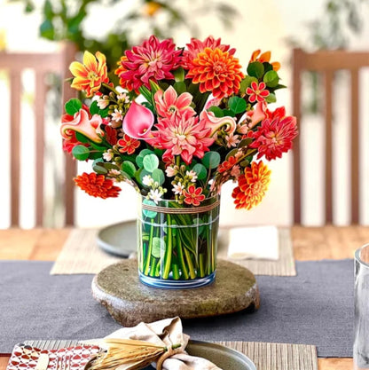 Forever Flower Bouquet 3D blomsterhilsen med kort Blomsterbuket Tech Butik