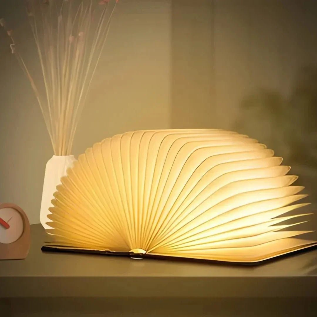 Fortryllet Boglampe – Magisk Sammenklappelig Lampe med Genopladeligt LED-lys Belysning Tech Butik