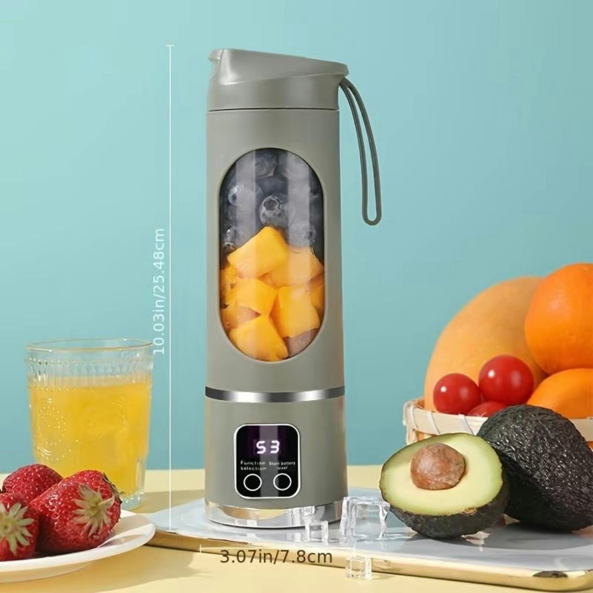 Genopladelig Blender – Bærbar Mini-Blender til Smoothies og Juice Tech Butik Sort