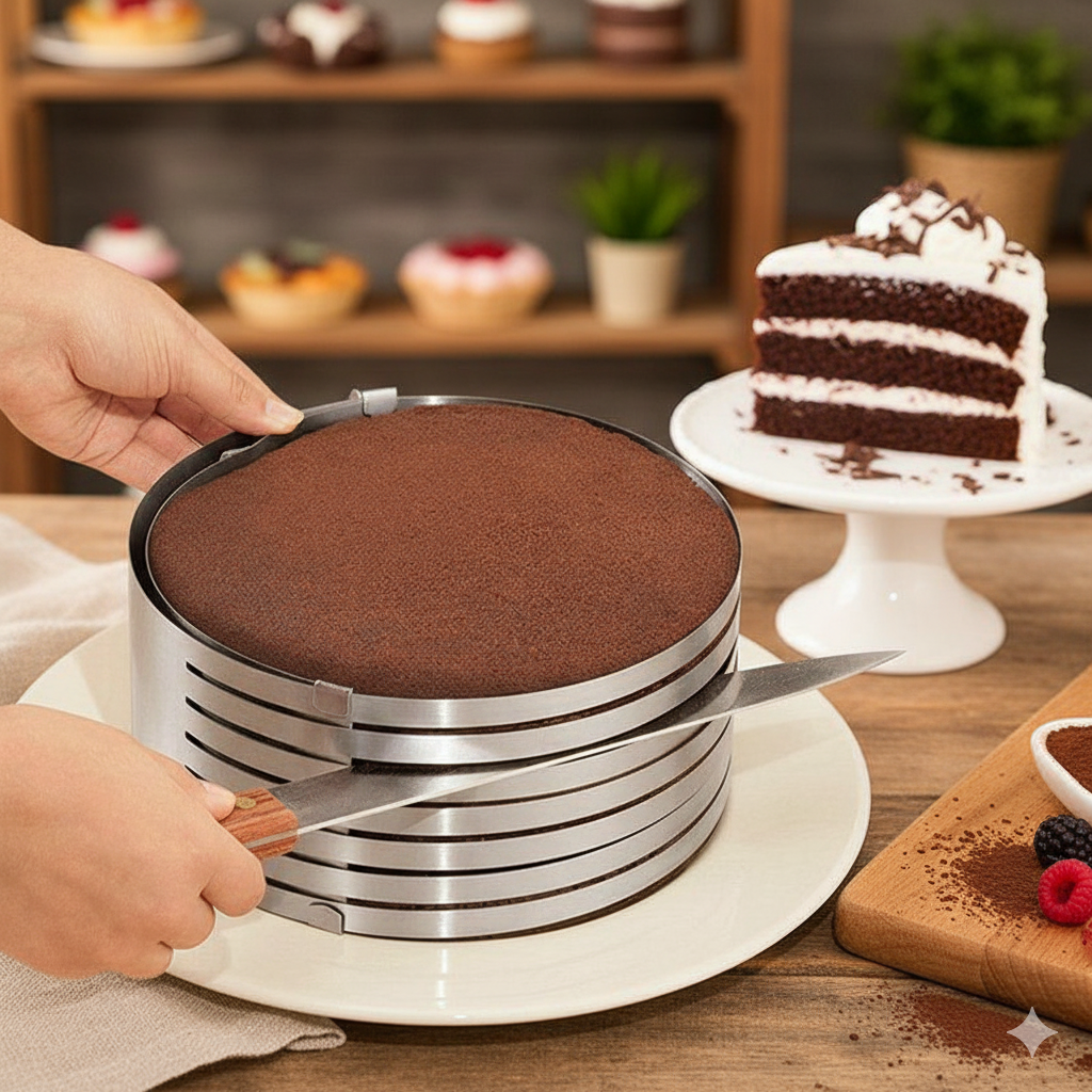 Justerbar Kagelag-Skærer – Præcise Lag & Perfekt Resultat Hver Gang Cake Layer Cutter Tech Butik