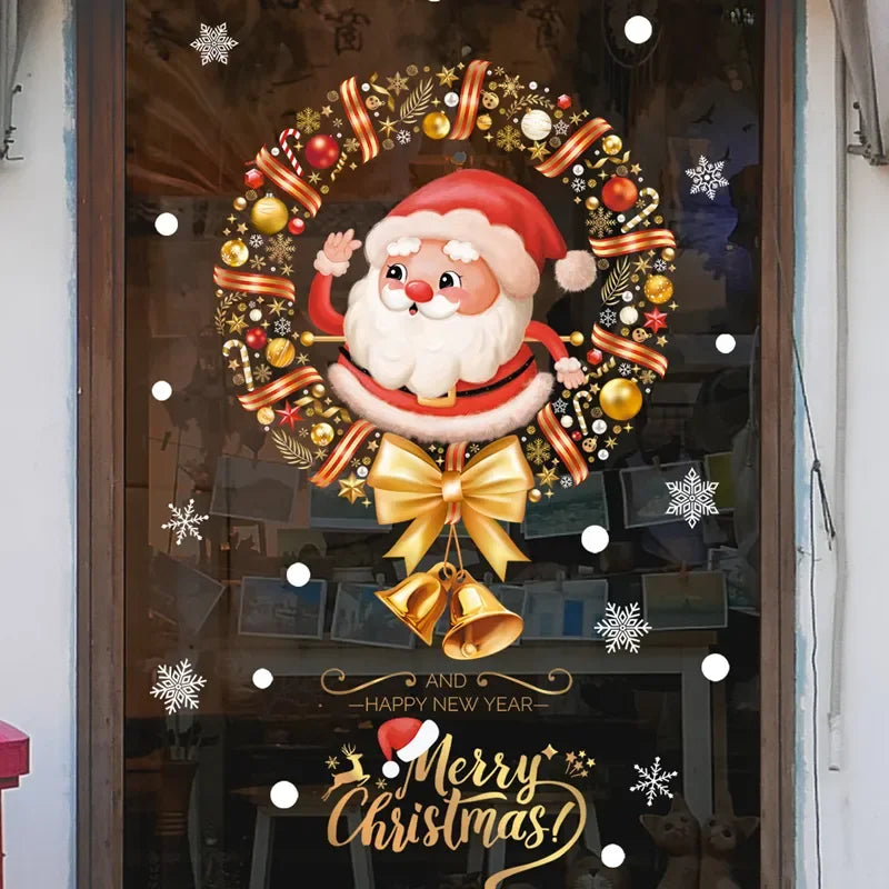 Genanvendelige PVC Juleklistermærker – Festlig Vinduesdekoration til Jul Julevinduesklistermærker Tech Butik Stil B