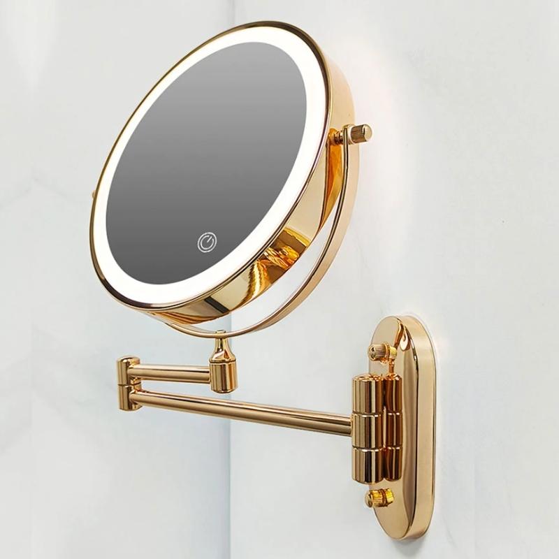 Genopladelig LED spejllampe med 5x forstørrelse og bærbar skønhedspartner til fejlfri makeup Spejle Tech Butik