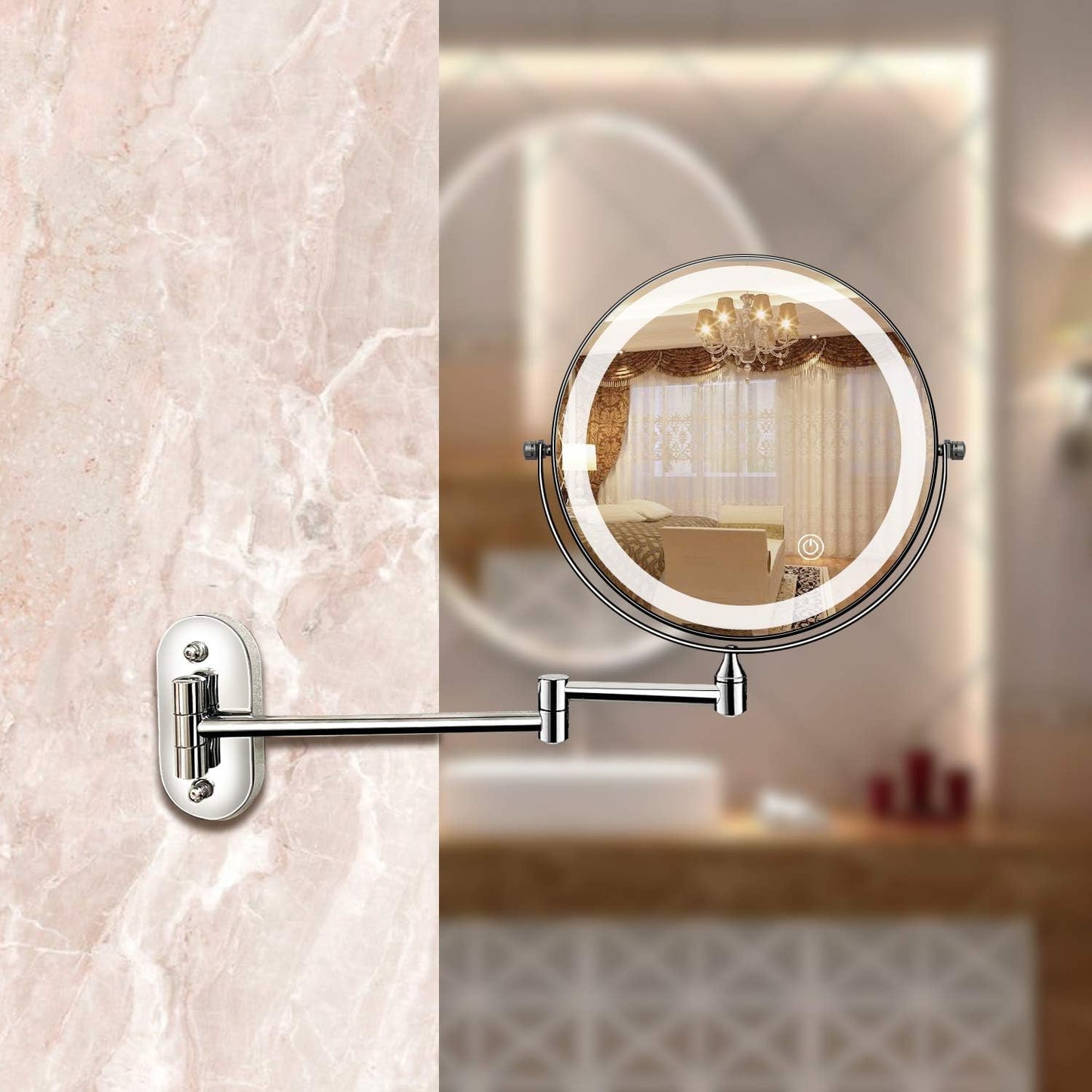 Genopladelig LED spejllampe med 5x forstørrelse og bærbar skønhedspartner til fejlfri makeup Spejle Tech Butik