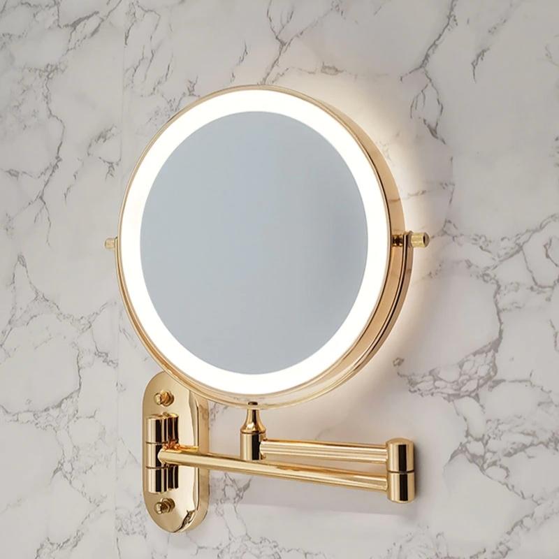Genopladelig LED spejllampe med 5x forstørrelse og bærbar skønhedspartner til fejlfri makeup Spejle Tech Butik