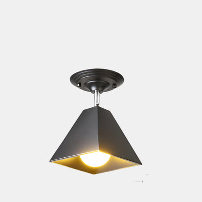 Geometrisk Halvmonteret Loftlampe til Moderne Rum Loftlamper Tech Butik Sort 1