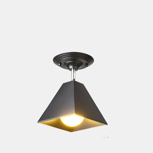 Geometrisk Halvmonteret Loftlampe til Moderne Rum Loftlamper Tech Butik Sort 1