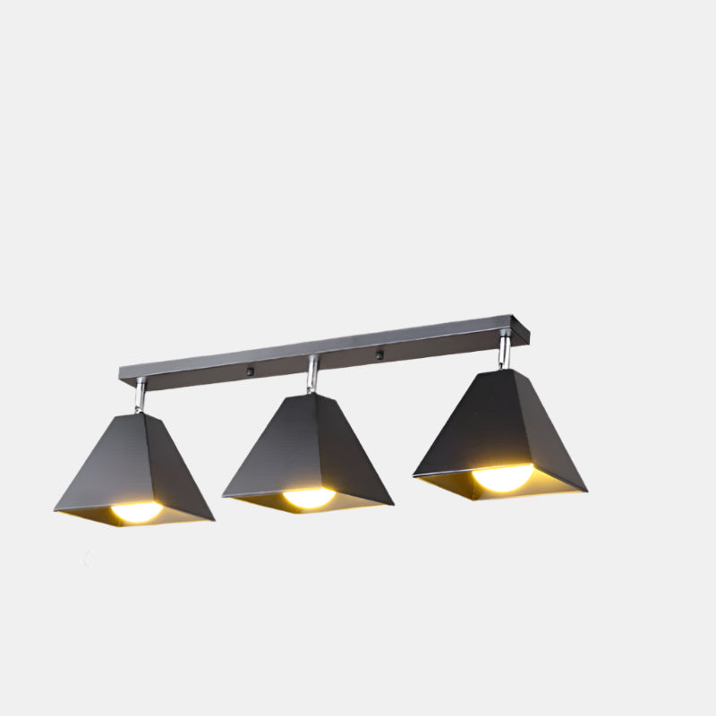 Geometrisk Halvmonteret Loftlampe til Moderne Rum Loftlamper Tech Butik Sort 3