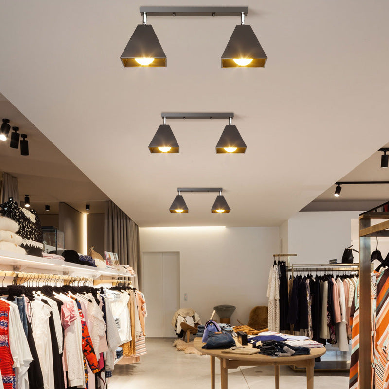 Geometrisk Halvmonteret Loftlampe til Moderne Rum Loftlamper Tech Butik