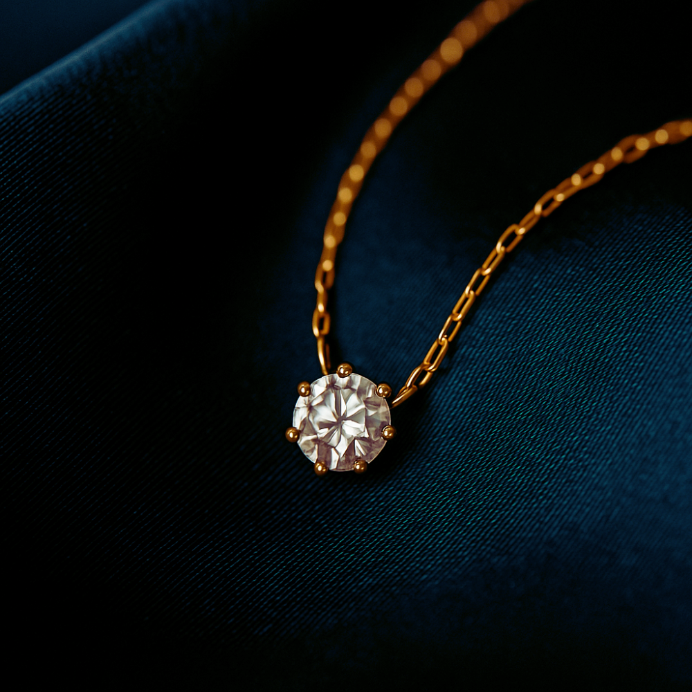 Skinnende Zirkon Halskæde – Glitr med Selvtillid og Stil Jewelry Necklace Round Tech Butik