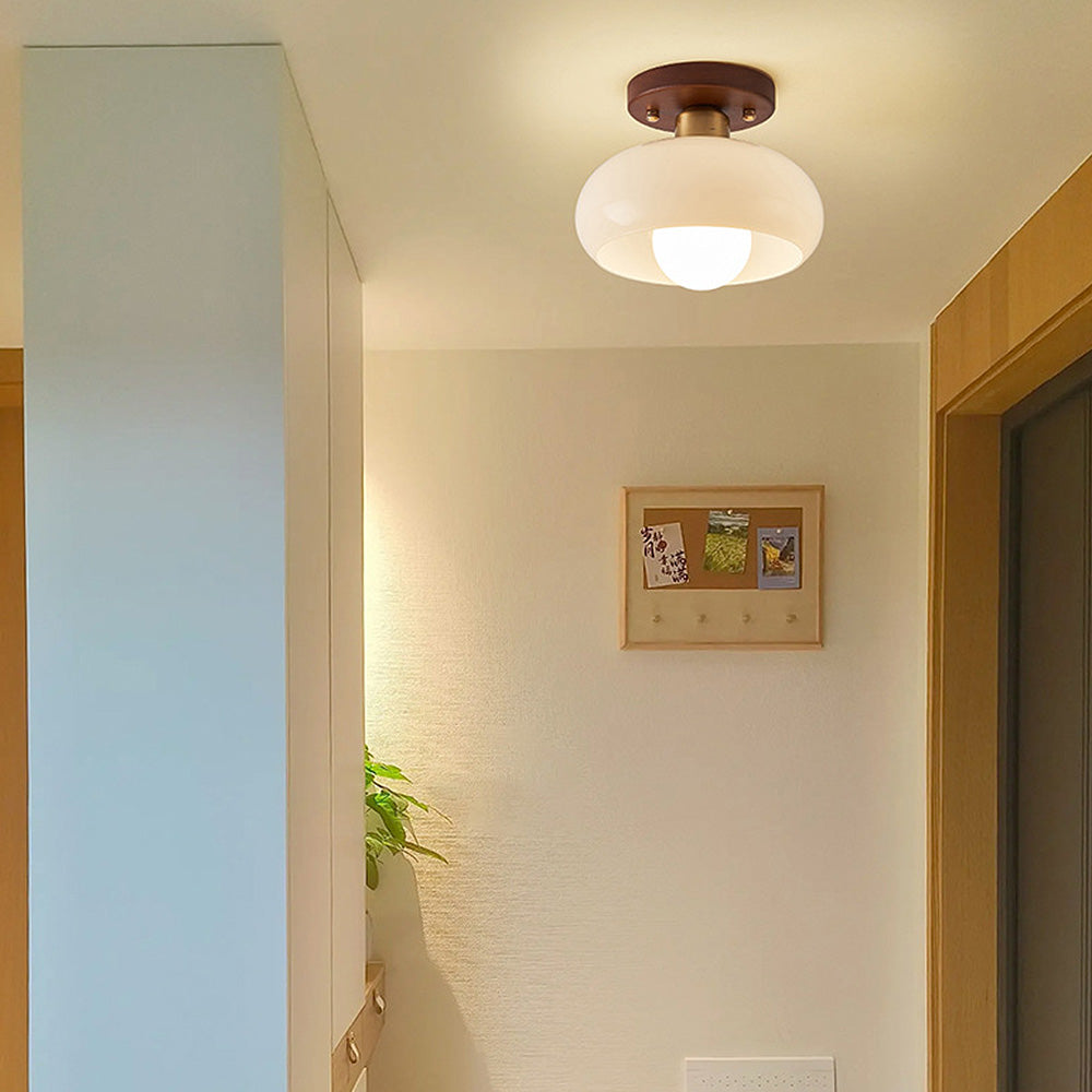Glas Loftlampe med Træ – Varm Belysning til Gangen Lamper Tech Butik