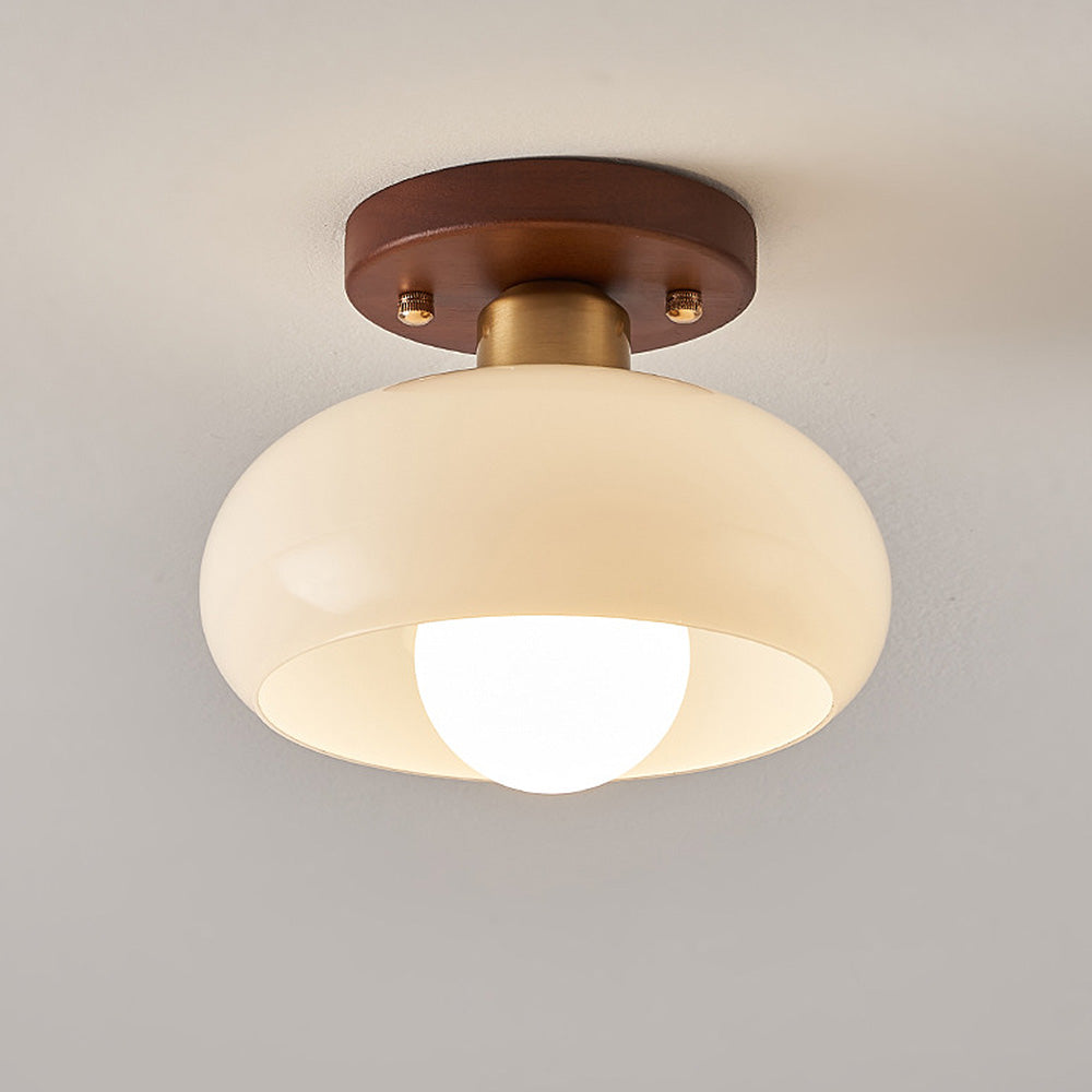 Glas Loftlampe med Træ – Varm Belysning til Gangen Lamper Tech Butik