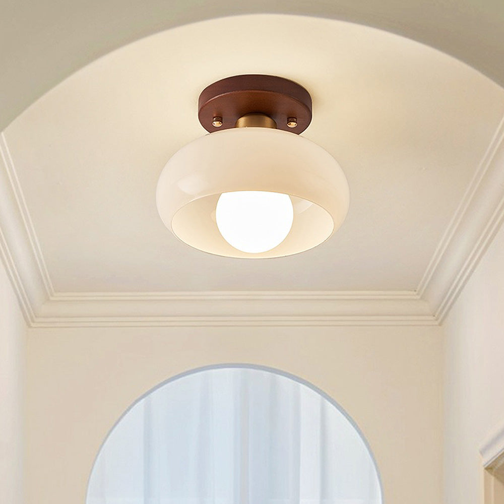 Glas Loftlampe med Træ – Varm Belysning til Gangen Lamper Tech Butik