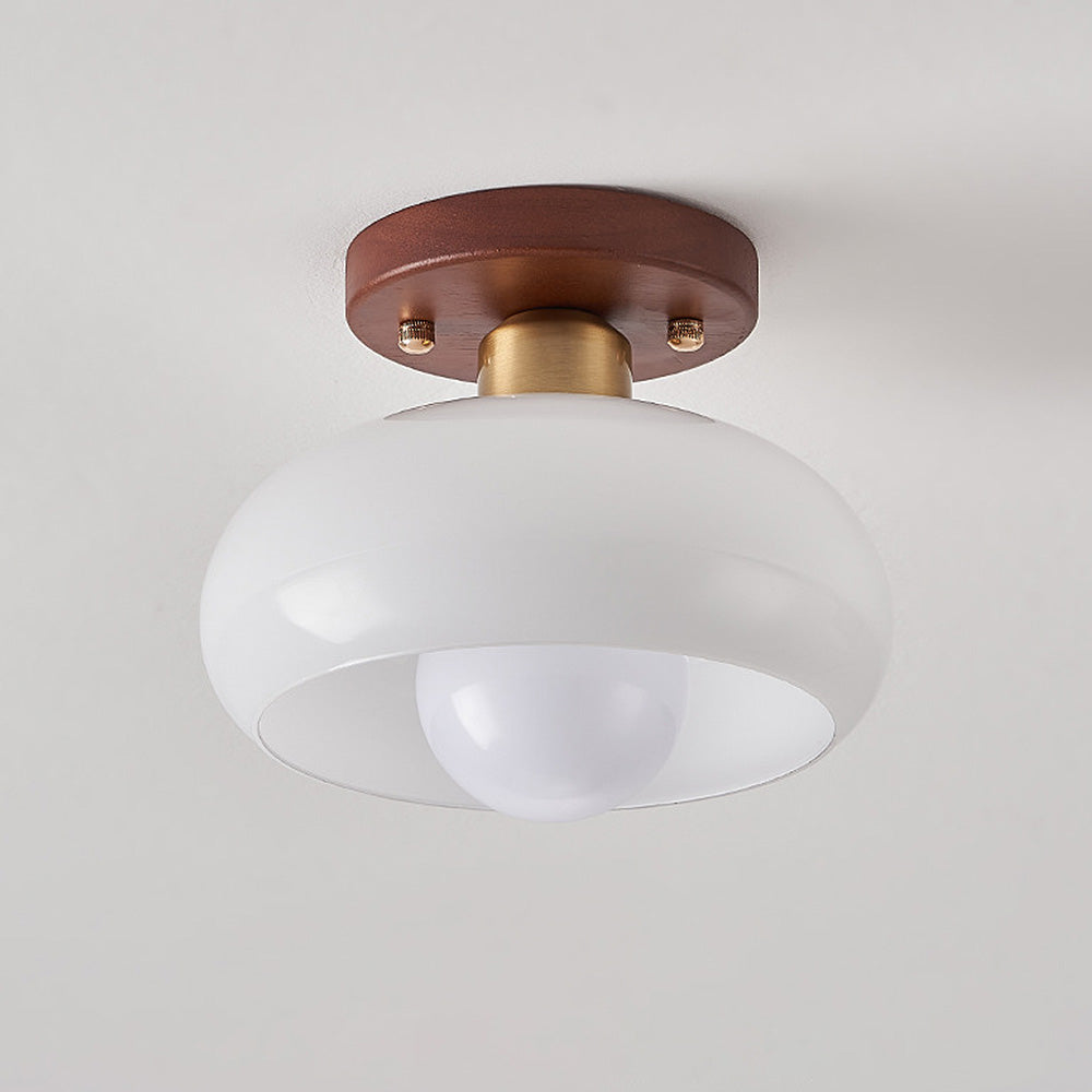 Glas Loftlampe med Træ – Varm Belysning til Gangen Lamper Tech Butik