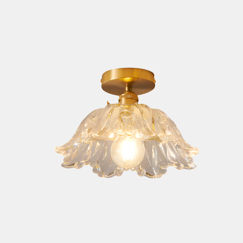 Glasblomst Loftlampe til Elegant Hjemmedekoration Loftlamper Tech Butik Loftslampe Dia 21cm x H15cm