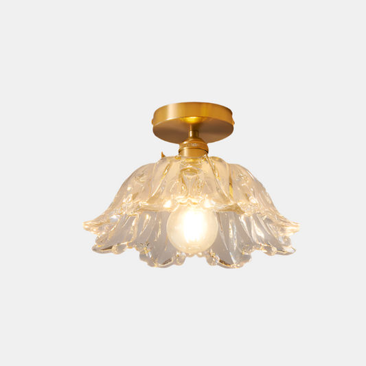 Glasblomst Loftlampe til Elegant Hjemmedekoration Loftlamper Tech Butik Loftslampe Dia 21cm x H15cm
