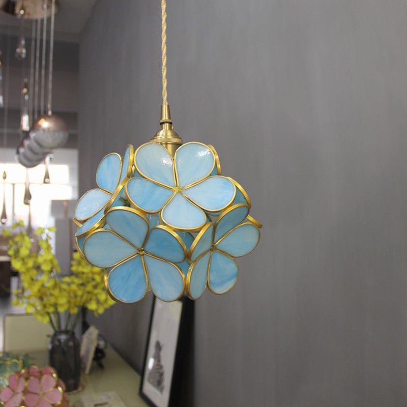 Glaspendel i Mosaikdesign til Elegant Stemning Hængende lampe Tech Butik Blå