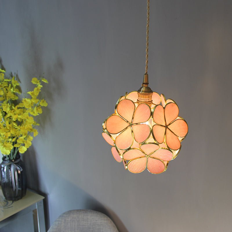 Glaspendel i Mosaikdesign til Elegant Stemning Hængende lampe Tech Butik Pink