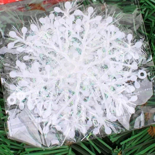 Glitrende Snefnug Juledekorationer – 30 Store Ornamenter til Juletræet Sæsonbestemte dekorationer Tech Butik 18 cm