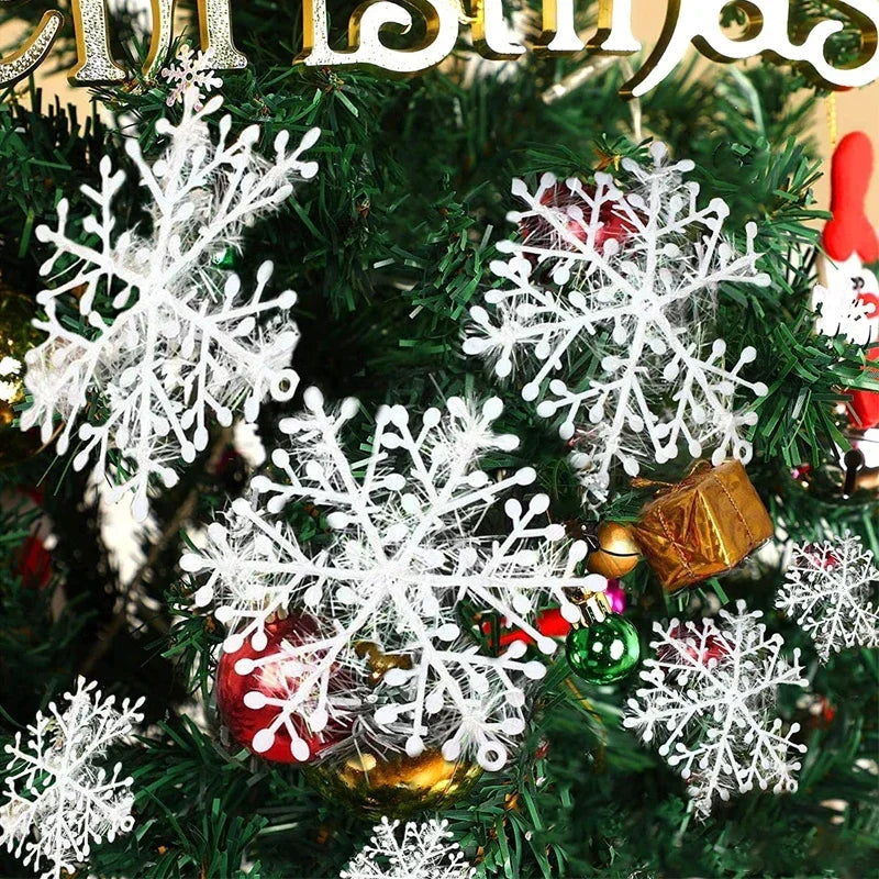 Glitrende Snefnug Juledekorationer – 30 Store Ornamenter til Juletræet Sæsonbestemte dekorationer Tech Butik