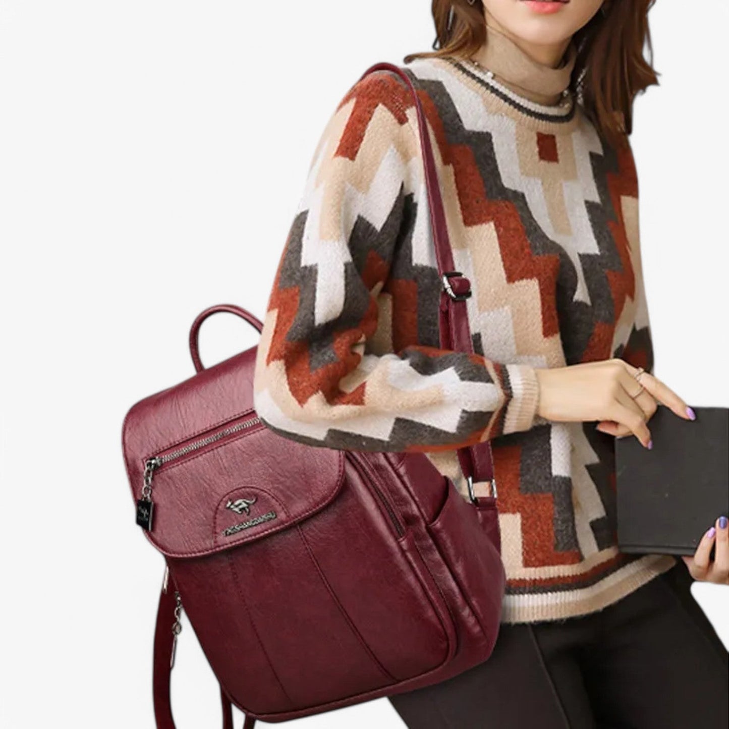 Vintage-inspireret Læderrygsæk til Kvinder – Klassisk Stil Møder Moderne Funktionalitet Bags Tech Butik