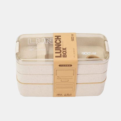 3-lags Madkasse – Praktisk, Lækagesikker og Ideel til Hverdagen DIY Tech Butik Beige