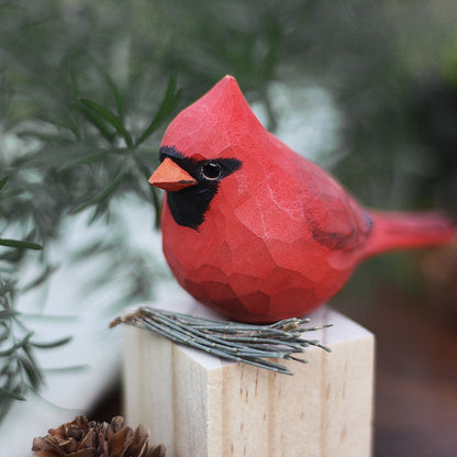 Elegant Skandinavisk Bird-pynt – Håndskåret Træ Robin Wooden Bird Ornament Tech Butik G