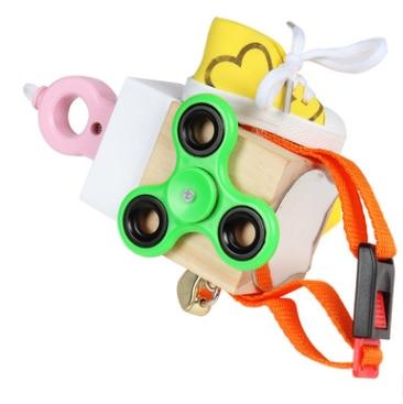 Udvikler finmotorik – Busy Cube Træterning Educational Toys Tech Butik I Bevægelse - Næsten Udsolgt