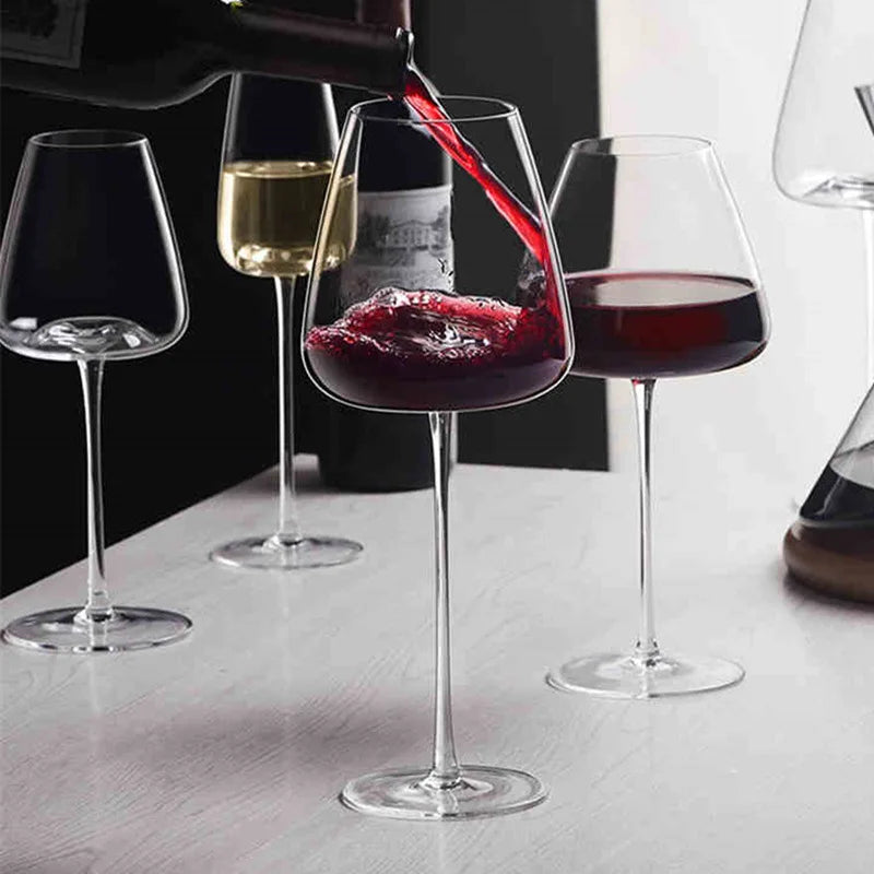 Håndlavede Krystalglas til Vin & Champagne – Elegance i Hvert Sip Tableware & Serveware Tech Butik Rødvin (4 glas)