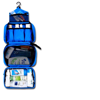 Vandtæt Rejsetoilettaske – Unisex med Rigelig Opbevaringsplads & Holdbart Design Cosmetic & Toiletry Bags Tech Butik Blå